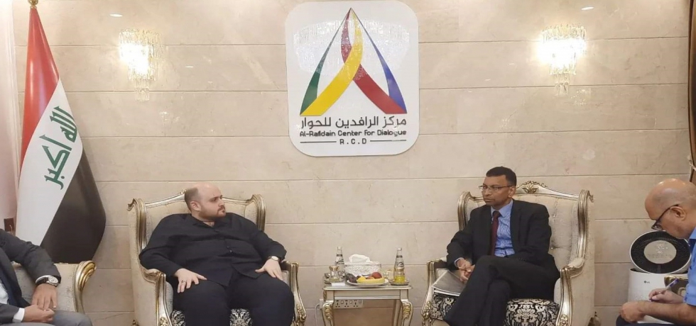 On 27 July, Ambassador Prashant Pise met Mr. Zaid al- Talaqani, Chairman of the Board of Directors, Al-Rafidain Center for Dialogue